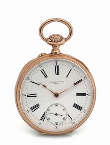 VACHERON CONSTANTIN - VACHERON CONSTANTIN, Genve, movement No. 162275, case No. 269333. Raro, orologio da tasca, in oro rosa 18K. Realizzato nel 1884