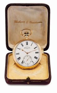 VACHERON CONSTANTIN - VACHERON&CONSTANTIN, Geneve, Chronometre Royal, cassa No. 224121. Raro, orologio da tasca, in oro giallo 18K. Accompagnato dalla scatola originale  Realizzato nel 1912 circa