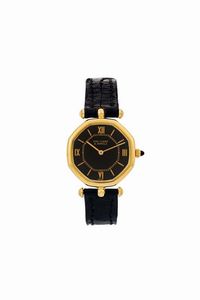 Van cleef - Van Cleef & Arpels, orologio da polso, da donna, in oro giallo 18K con fibbia originale in oro. Realizzato nel 1980 circa Accompagnato dalla Garanzia