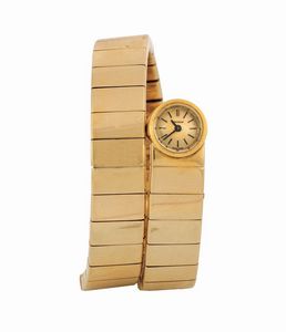 Jaeger LeCoultre - Jaeger LeCoultre, Tubogas. Raro, orologio da polso, in oro giallo 18K con bracciale realizzato dai Fratelli Illario nel 1960 circa