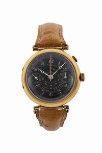 Eberhard - Eberhard, Chronometre, Fab. Suisse. Orologio da polso, cronografo monopulsante, in oro giallo 18K. Realizzato circa nel 1930