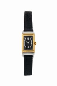 reverso - Reverso, Art Deco, orologio da polso, da donna, reversibile,  in acciaio e oro con fibbia originale in acciaio. Realizzato nel 1930 circa