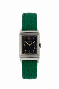 JAEGER - JAEGER, Reverso Standard, cassa No. 7893. Raro orologio da polso, in acciaio, reversibile, di forma rettangolare. Realizzato nel 1920 circa