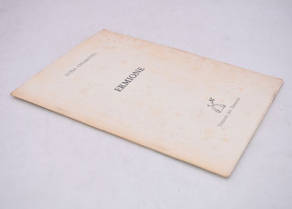 CHIARETTO, Luisa. ERMIONE. 1984  - Asta Libri antichi, rarit bibliografiche e prime edizioni del '900 - Associazione Nazionale - Case d'Asta italiane