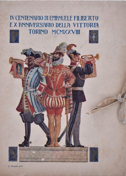 CITTÀ DI TORINO CAROSELLO STORICO MAGGIO 1928. IV CENTENARIO DI EMANUELE FILIBERTO E X ANNIVERSARIO DELLA VITTORIA. TORINO MCMXXVIII. 1928.  - Asta Libri antichi, rarit bibliografiche e prime edizioni del '900 - Associazione Nazionale - Case d'Asta italiane