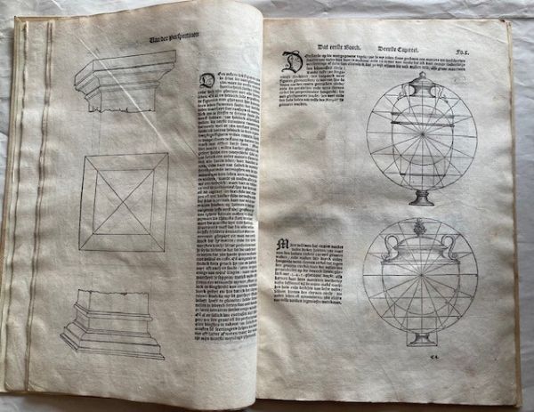 SERLIO, Sebastiano. Den eersten (- tweeden) boeck van Architecturen Sebastiani Serlii, tracterende van Geometrye Perspectyven. Antwerp, Peeters, 1553  - Asta Libri antichi, rarit bibliografiche e prime edizioni del '900 - Associazione Nazionale - Case d'Asta italiane