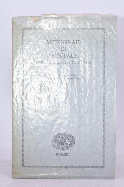 MONTALE, EUGENIO.   AUTOGRAFI DI MONTALE. FONDO DELL'UNIVERSITÀ DI PAVIA. 1976.  - Asta Libri antichi, rarit bibliografiche e prime edizioni del '900 - Associazione Nazionale - Case d'Asta italiane