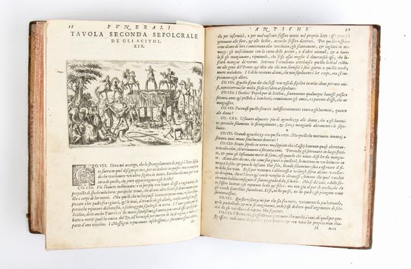PORCACCHI TOMMASO. Funerali Antichi di diuersi Popoli, et Nationi. Venezia 1591  - Asta Libri antichi, rarit bibliografiche e prime edizioni del '900 - Associazione Nazionale - Case d'Asta italiane