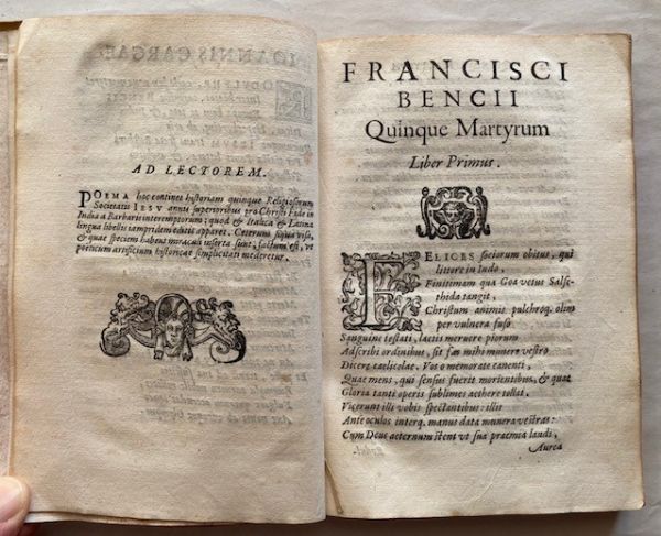 BENCI, FRANCESC. Quinque martyres.  Rome, ex Typographia Vaticana (colophon: Domenico Basa), 1592  - Asta Libri antichi, rarit bibliografiche e prime edizioni del '900 - Associazione Nazionale - Case d'Asta italiane