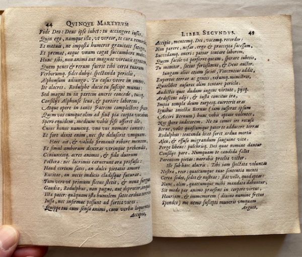 BENCI, FRANCESC. Quinque martyres.  Rome, ex Typographia Vaticana (colophon: Domenico Basa), 1592  - Asta Libri antichi, rarit bibliografiche e prime edizioni del '900 - Associazione Nazionale - Case d'Asta italiane