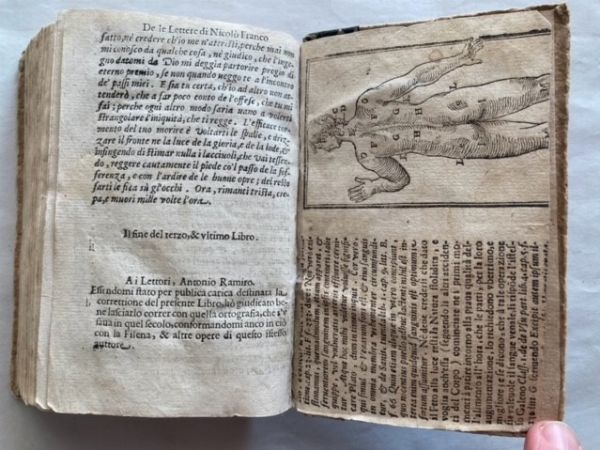 FRANCO, NICCOLÒ (1515-1570). De le lettere di Nicolo' Franco, scritte à prencipi, signori, & ad altri personaggi, e suoi amici, libri tre; ne le quali si scuopre l'arte del polito, e del terso scrivere. In Venetia: appresso Giorgio Valentino, 1615.  - Asta Libri antichi, rarit bibliografiche e prime edizioni del '900 - Associazione Nazionale - Case d'Asta italiane