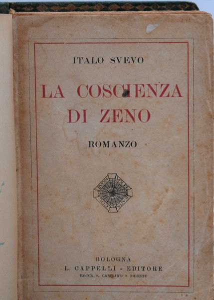 SVEVO, Italo. LA COSCIENZA DI ZENO. 1923.  - Asta Libri antichi, rarit bibliografiche e prime edizioni del '900 - Associazione Nazionale - Case d'Asta italiane