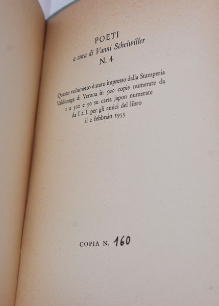 PALAZZESCHI, Aldo. VIAGGIO SENTIMENTALE. 1955.  - Asta Libri antichi, rarit bibliografiche e prime edizioni del '900 - Associazione Nazionale - Case d'Asta italiane