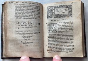 Pauli Apostoli Epistolae. Epistolae Catholicae. Apocalypsis beati Ioannis. Paris, Pierre Regnault, October 1541  - Asta Libri antichi, rarit bibliografiche e prime edizioni del '900 - Associazione Nazionale - Case d'Asta italiane