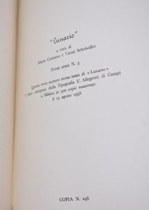 COSTANZO, Mario. STUDI PER UNA ANTOLOGIA. 1958.  - Asta Libri antichi, rarit bibliografiche e prime edizioni del '900 - Associazione Nazionale - Case d'Asta italiane
