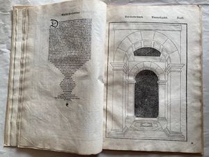 SERLIO, Sebastiano. Den eersten (- tweeden) boeck van Architecturen Sebastiani Serlii, tracterende van Geometrye Perspectyven. Antwerp, Peeters, 1553  - Asta Libri antichi, rarit bibliografiche e prime edizioni del '900 - Associazione Nazionale - Case d'Asta italiane