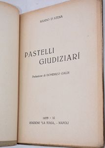 D'ATENA, Nando. PASTELLI GIUDIZIARI. 1933.  - Asta Libri antichi, rarit bibliografiche e prime edizioni del '900 - Associazione Nazionale - Case d'Asta italiane