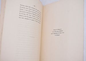 PASCOLI, Giovanni. NEL CINQUANTENARIO DELLA PATRIA. 1911.  - Asta Libri antichi, rarit bibliografiche e prime edizioni del '900 - Associazione Nazionale - Case d'Asta italiane