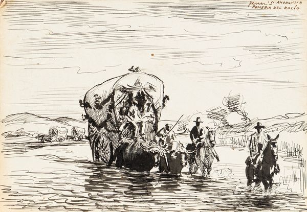 Federico Ferrari : Andalusia, Romeria del Rocio  - Asta Petits-Matres / Arte Figurativa tra XIX e XX Secolo - Parte 1 - Associazione Nazionale - Case d'Asta italiane