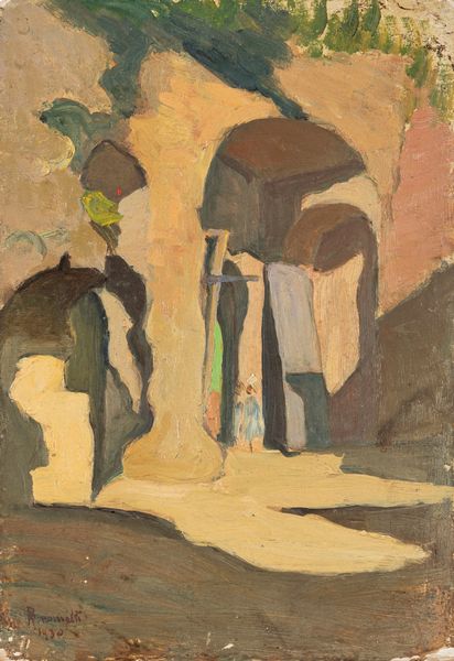 Romeo Bonomelli : Il castello interno  - Asta Petits-Matres / Arte Figurativa tra XIX e XX Secolo - Parte 1 - Associazione Nazionale - Case d'Asta italiane