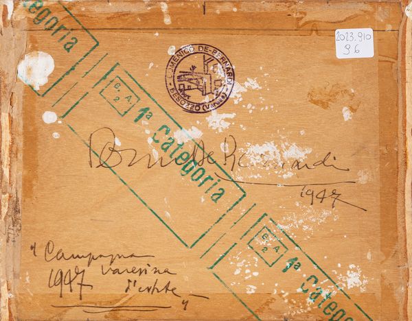 Domenico De Bernardi : Campagna varesina d'estate  - Asta Petits-Ma�tres / Arte Figurativa tra XIX e XX Secolo - Parte 1 - Associazione Nazionale - Case d'Asta italiane