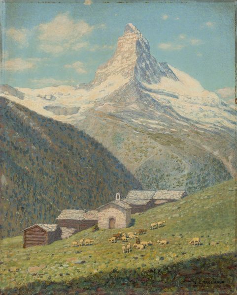 Carlo Costantino Tagliabue : Il Cervino (versante svizzero)  - Asta Petits-Matres / Arte Figurativa tra XIX e XX Secolo - Parte 1 - Associazione Nazionale - Case d'Asta italiane