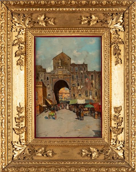 Giuseppe Giardiello : Festa capuana - Napoli  - Asta Petits-Matres / Arte Figurativa tra XIX e XX Secolo - Parte 1 - Associazione Nazionale - Case d'Asta italiane