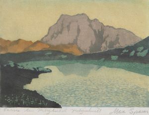 Max Sparer : Lago a Kitzbuhel  - Asta Petits-Matres / Arte Figurativa tra XIX e XX Secolo - Parte 1 - Associazione Nazionale - Case d'Asta italiane