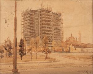 Carlo Marzorati - Veduta di Milano