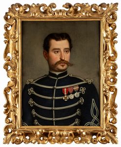 Enrico Bartolomei : Ritratto del Cavaliere Cesare Regazzoni e Ritratto di Donna Maria Candiotti in Regazzoni  - Asta Petits-Ma�tres / Arte Figurativa tra XIX e XX Secolo - Parte 1 - Associazione Nazionale - Case d'Asta italiane