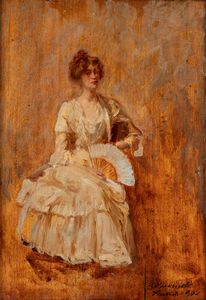 Ascanio Chiericati - Donna con ventaglio