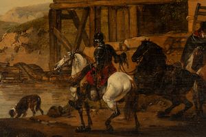 GIOVANNI MIGLIARA : Scena di vita popolare  - Asta Petits-Ma�tres / Arte Figurativa tra XIX e XX Secolo - Parte 1 - Associazione Nazionale - Case d'Asta italiane