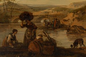 GIOVANNI MIGLIARA : Scena di vita popolare  - Asta Petits-Ma�tres / Arte Figurativa tra XIX e XX Secolo - Parte 1 - Associazione Nazionale - Case d'Asta italiane