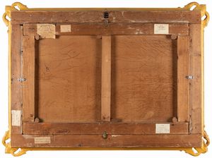 Giovanni Carnovali, detto il Piccio : Panorama fluviale con la Sacra Famiglia (lungo l'Adda)  - Asta Petits-Ma�tres / Arte Figurativa tra XIX e XX Secolo - Parte 1 - Associazione Nazionale - Case d'Asta italiane