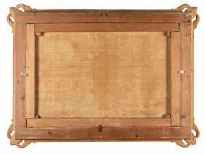 Giacomo Trecourt : Paesaggio con traghettatore  - Asta Petits-Ma�tres / Arte Figurativa tra XIX e XX Secolo - Parte 1 - Associazione Nazionale - Case d'Asta italiane