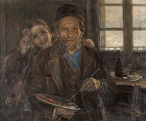 Natale Morzenti - Il pittore e la modella