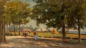 Nicolas De Corsi - Paesaggio con figure