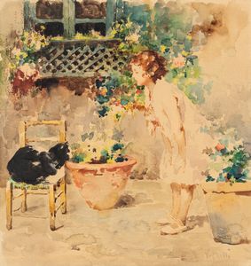 Vincenzo Irolli - Bambina in giardino