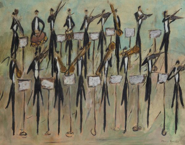 MINO ROSSO Castagnole (At) 1904 - 1963 Torino : Orchestra  - Asta Collezione Vallora - Dipinti - Associazione Nazionale - Case d'Asta italiane