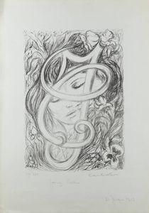 CARLO LEVI Torino 1902 - 1975 Roma - Volto femminile 24 giugno 1963