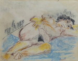 FAUSTO PIRANDELLO Roma 1899 - 1975 - Nudo sdraiato