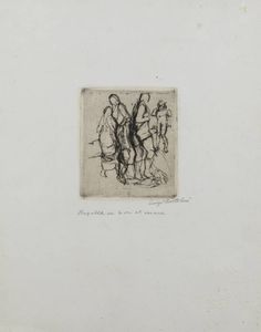 LUIGI BARTOLINI Cupra Montana (AN) 1892 - 1963 Roma - Ragazze in riva al mare