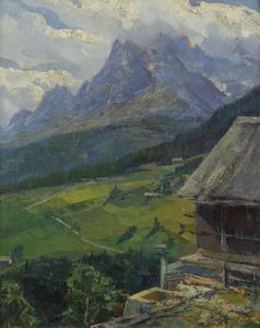 EUGENIO POLESELLO Pordenone 1895-Torino 1983 - Paesaggio montano  luglio 1931