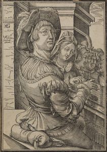 CHRISTOPHE VAN SICHEM Delft (Paesi Bassi) 1580-1638 - Un giovane che suona il timpano