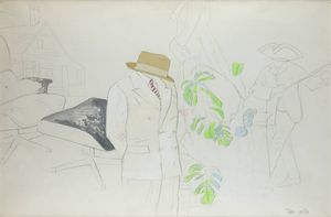 EMILIO TADINI Milano 1927 - 2002 - Senza titolo 11/'67