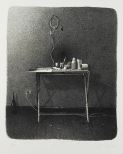 GIANFRANCO FERRONI Livorno 1927 - 2001 - Oggetti sul tavolo 1981