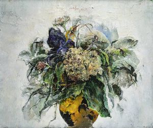 VELASCO (Velasco Vitali) Bellano (CO) 1960 - L'iris viola 1986