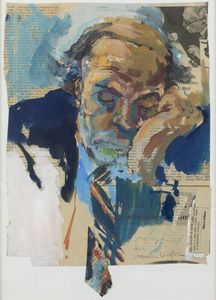 VELASCO (Velasco Vitali) Bellano (CO) 1960 - Ritratto di Marco Vallora