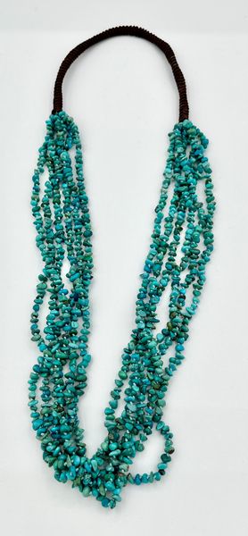 Collana a sei fili di ciottoli di turchese  - Asta Gioielli e Argenti Moderni e Contemporanei - Associazione Nazionale - Case d'Asta italiane