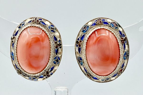 Orecchini in argento con corallo  - Asta Gioielli e Argenti Moderni e Contemporanei - Associazione Nazionale - Case d'Asta italiane